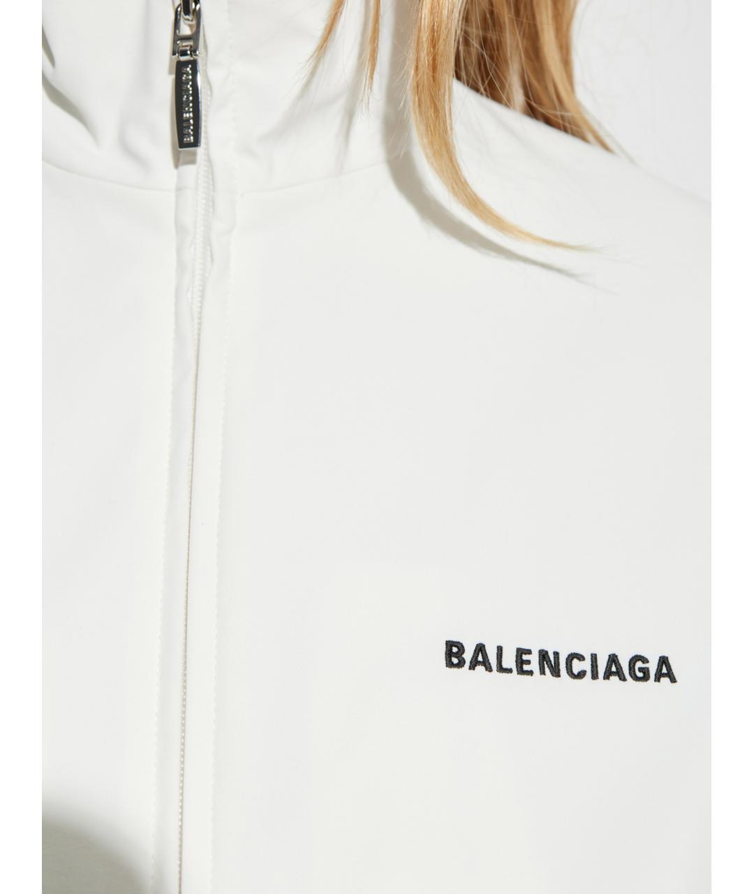 BALENCIAGA Белая полиэстеровая куртка, фото 5