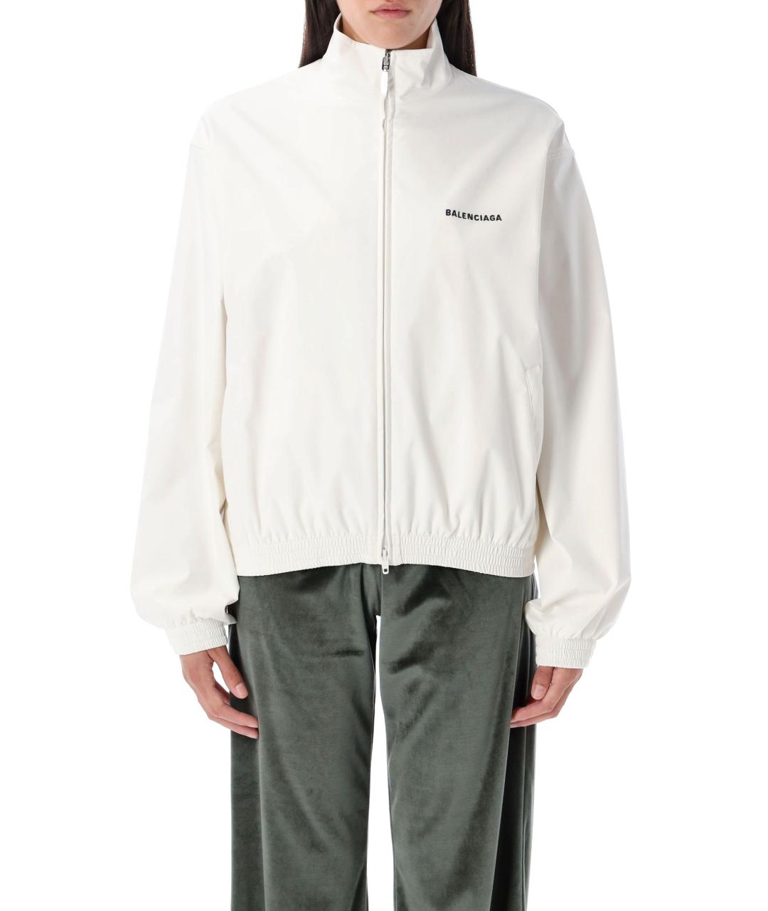BALENCIAGA Белая полиэстеровая куртка, фото 1