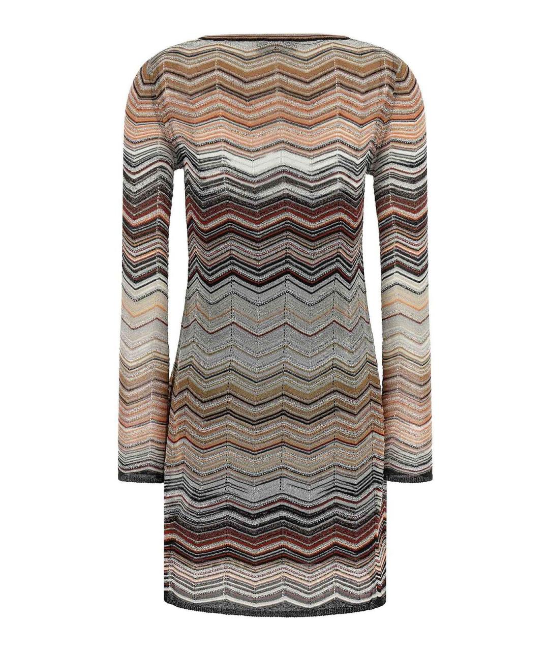 MISSONI Коричневое вискозное повседневное платье, фото 2