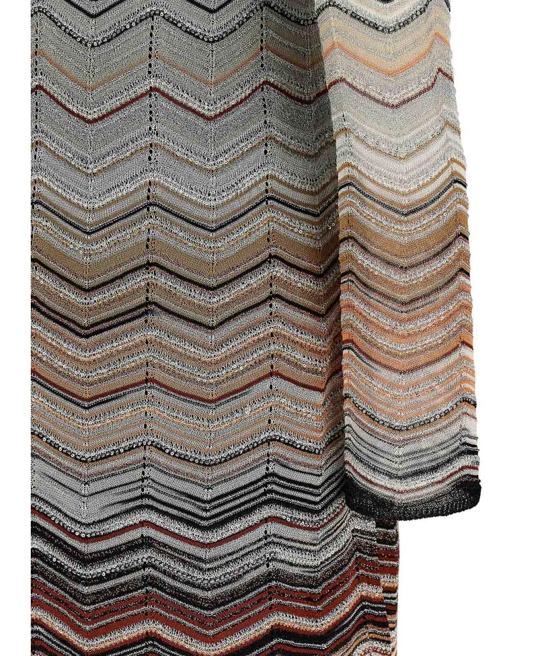 MISSONI Коричневое вискозное повседневное платье, фото 4