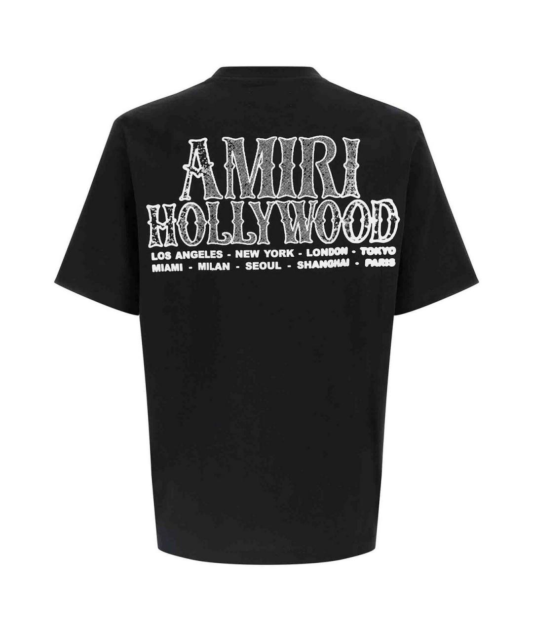 AMIRI Черная хлопковая футболка, фото 2