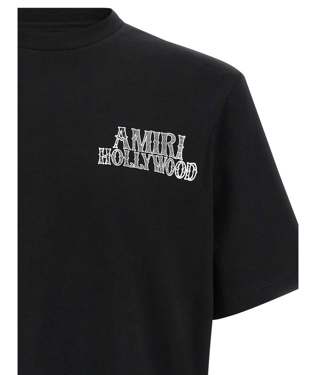 AMIRI Черная хлопковая футболка, фото 3