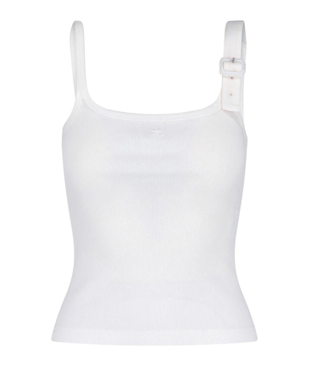 COURREGES Белая хлопковая майка, фото 1