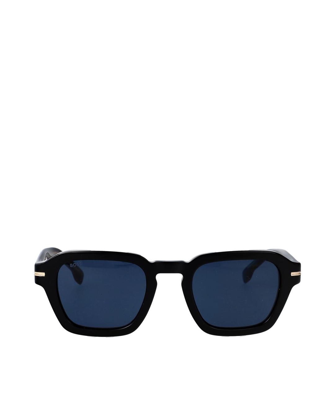 HUGO BOSS Черные пластиковые солнцезащитные очки, фото 1