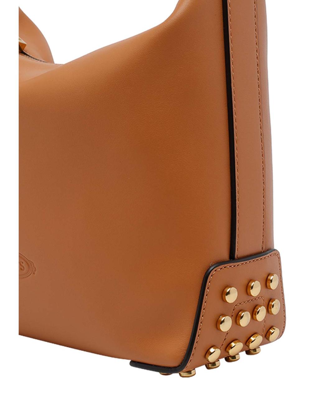 TOD'S Коричневая кожаная сумка через плечо, фото 4