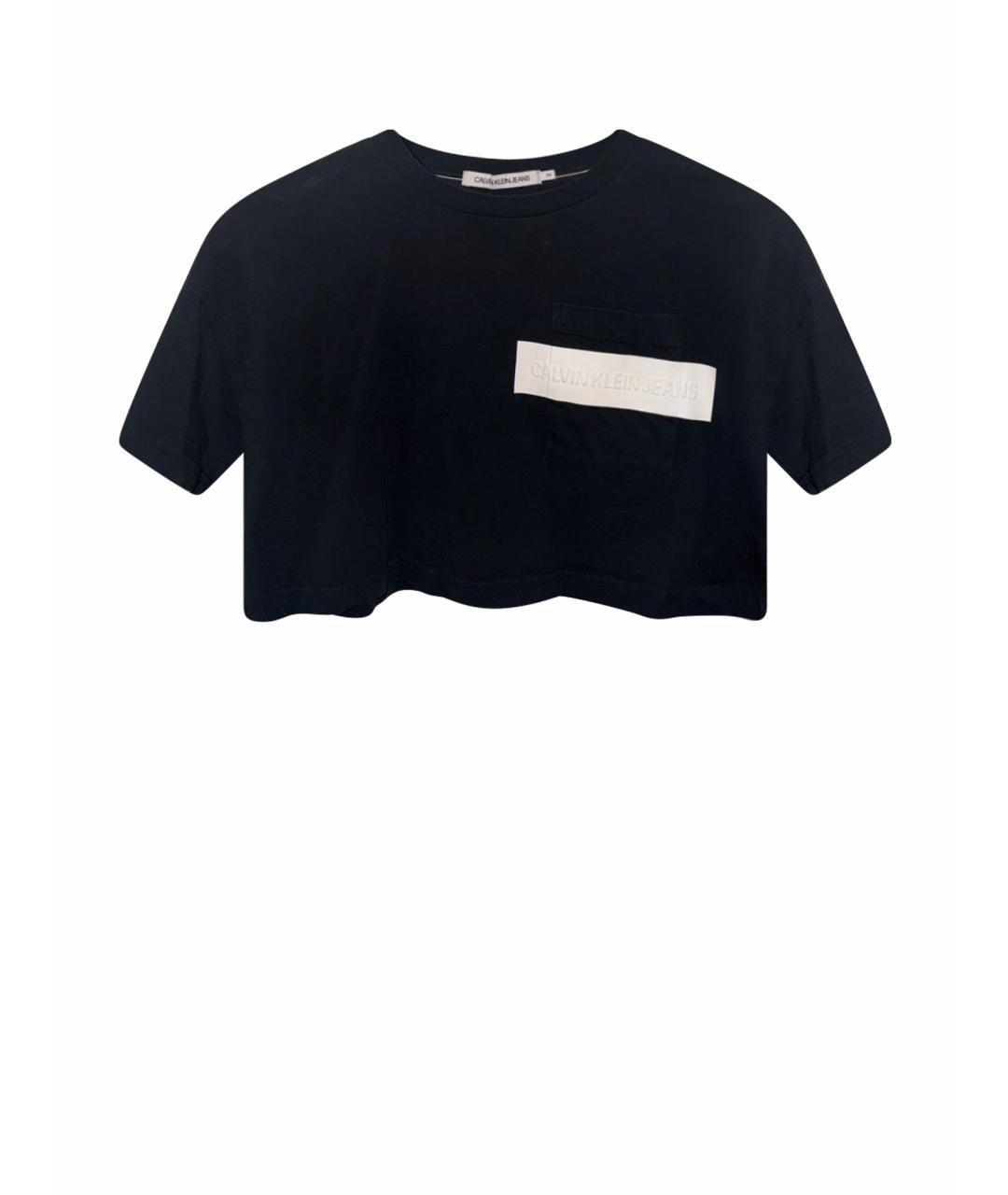 CALVIN KLEIN Черная хлопковая футболка, фото 1