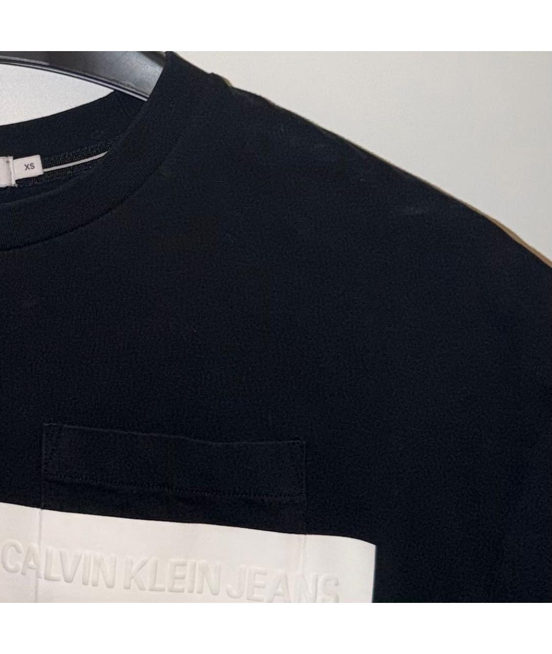 CALVIN KLEIN Черная хлопковая футболка, фото 4