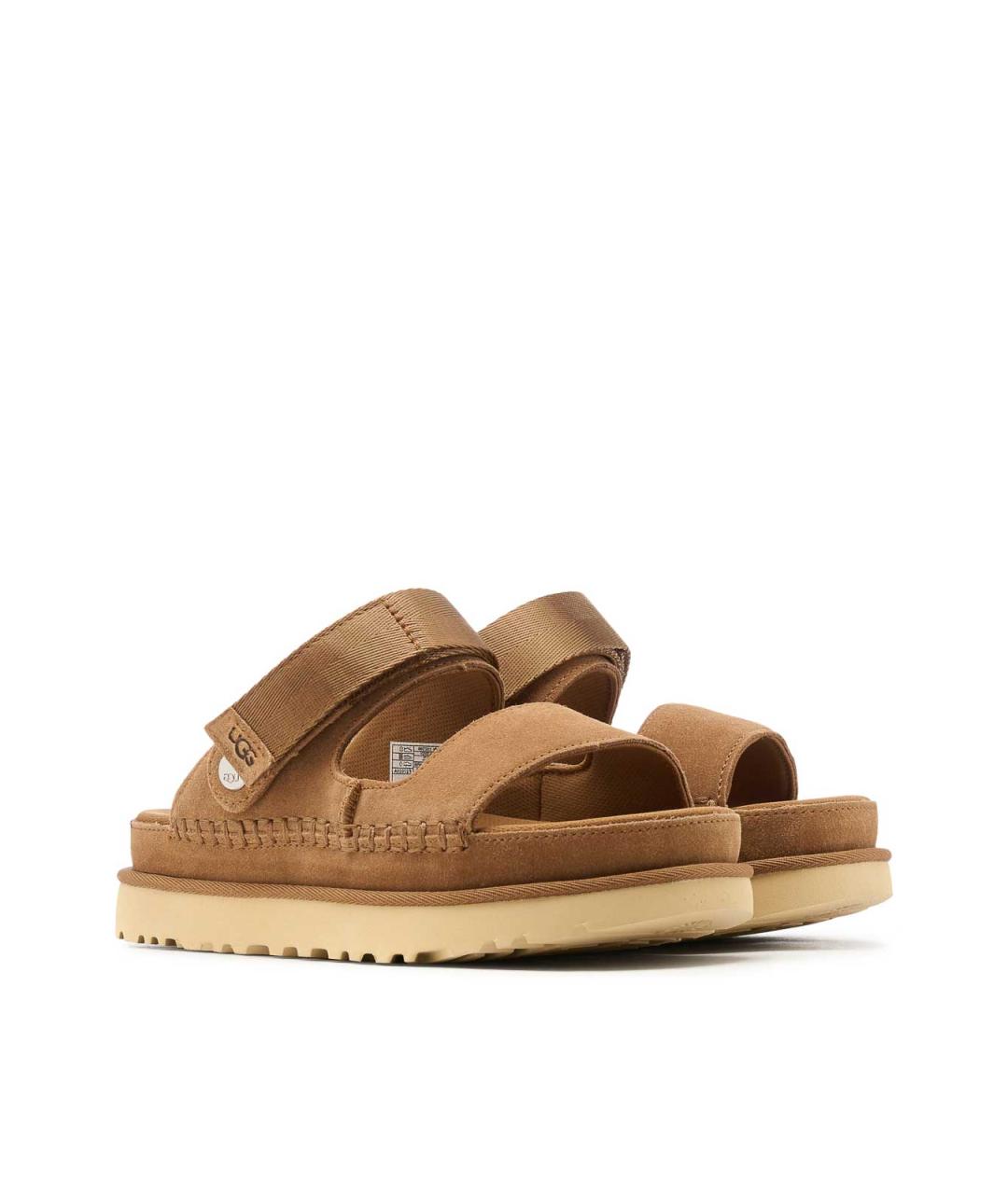 UGG AUSTRALIA Коричневые замшевые сандалии, фото 2
