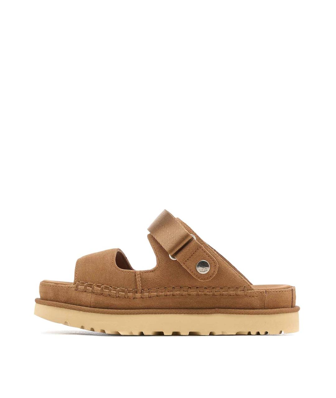 UGG AUSTRALIA Коричневые замшевые сандалии, фото 4