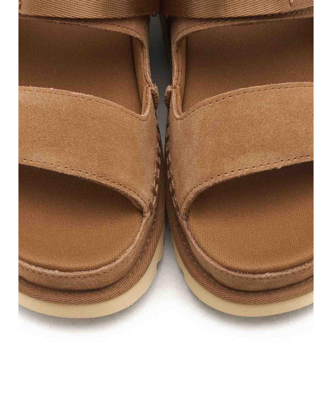 UGG AUSTRALIA Коричневые замшевые сандалии, фото 7