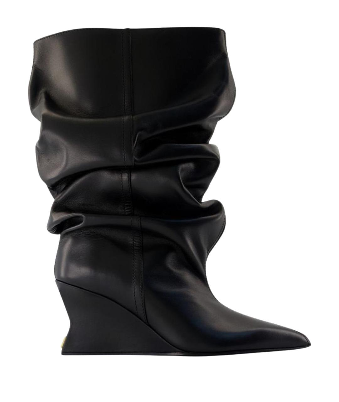 BALMAIN Черные кожаные полусапоги, фото 1
