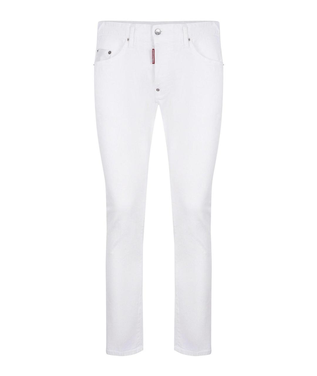 DSQUARED2 Белые хлопковые джинсы скинни, фото 1