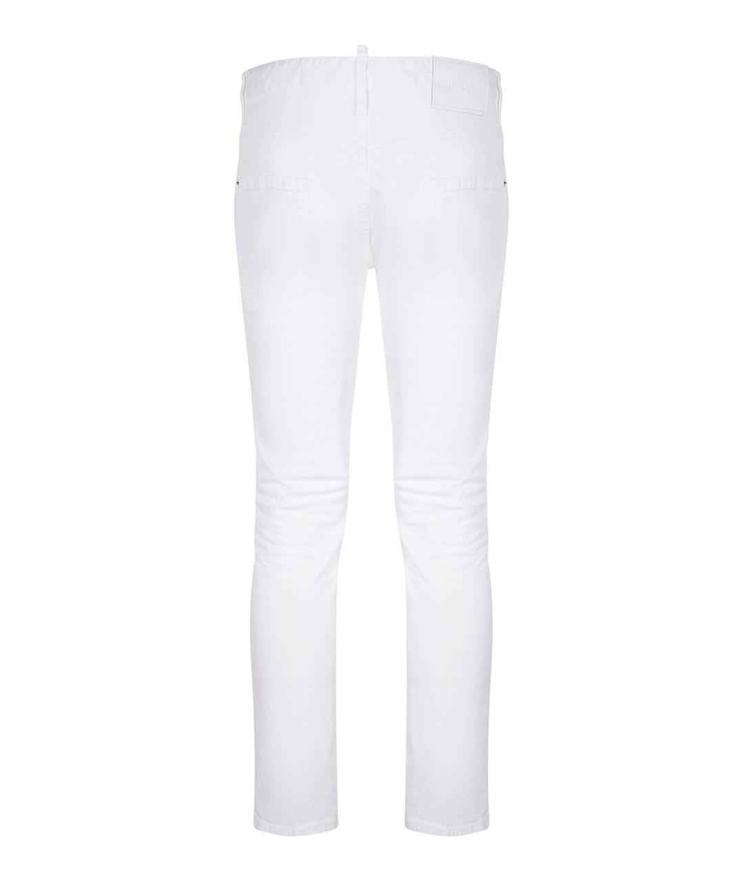 DSQUARED2 Белые хлопковые джинсы скинни, фото 3
