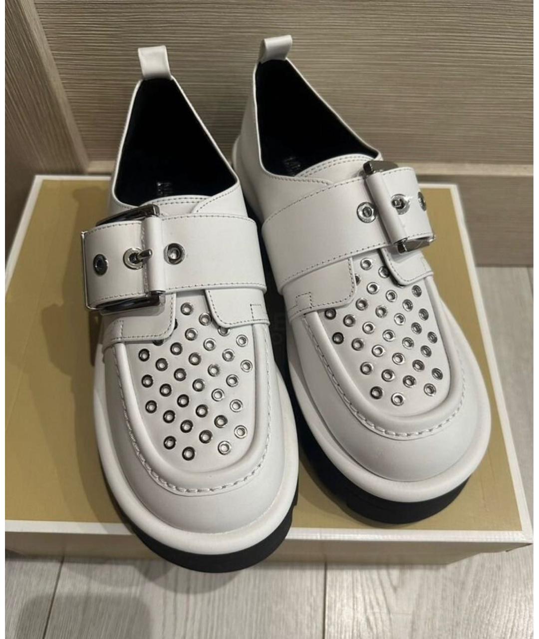 MICHAEL KORS Белые кожаные лоферы, фото 4