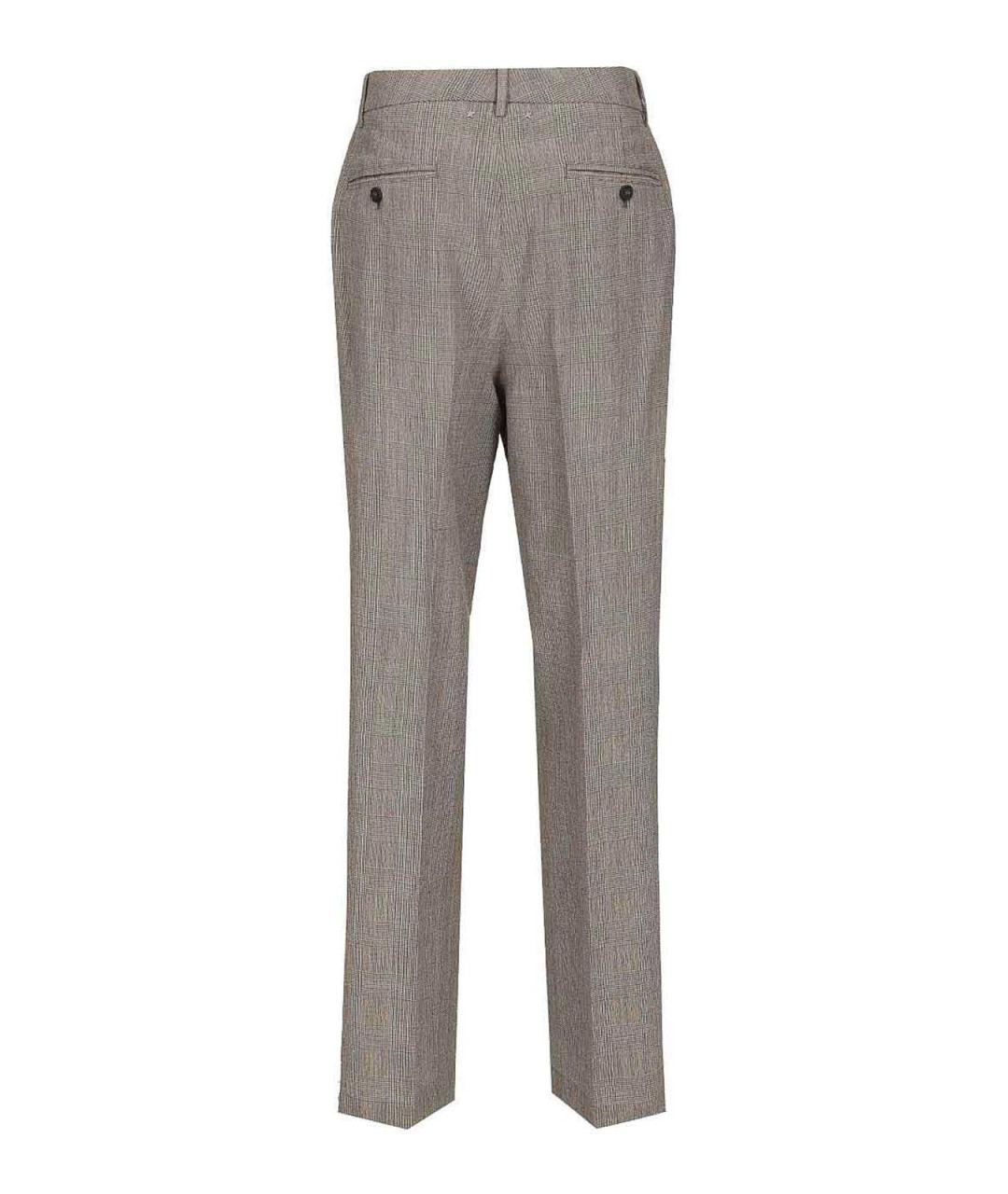 GOLDEN GOOSE DELUXE BRAND Серые шерстяные повседневные брюки, фото 2