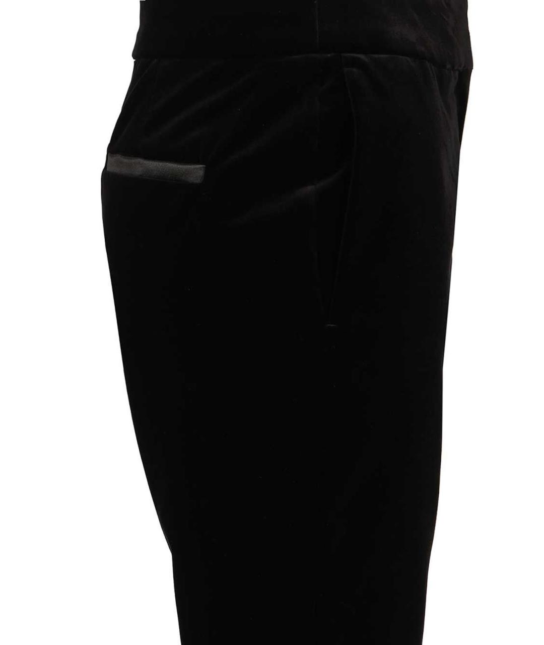 GOLDEN GOOSE DELUXE BRAND Черные бархатные прямые брюки, фото 4