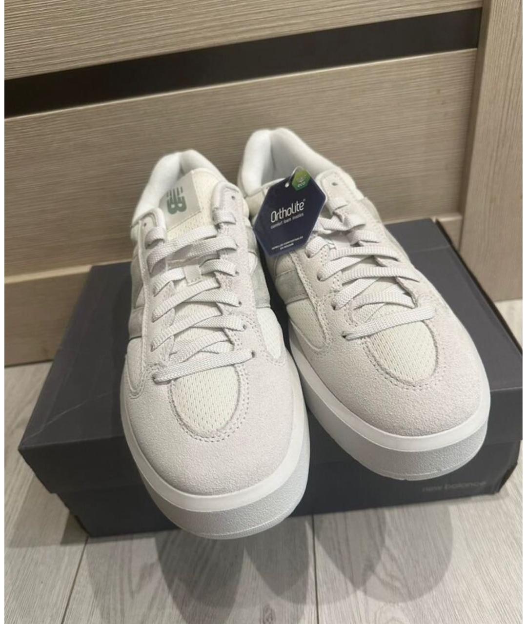 NEW BALANCE Белые замшевые низкие кроссовки / кеды, фото 3