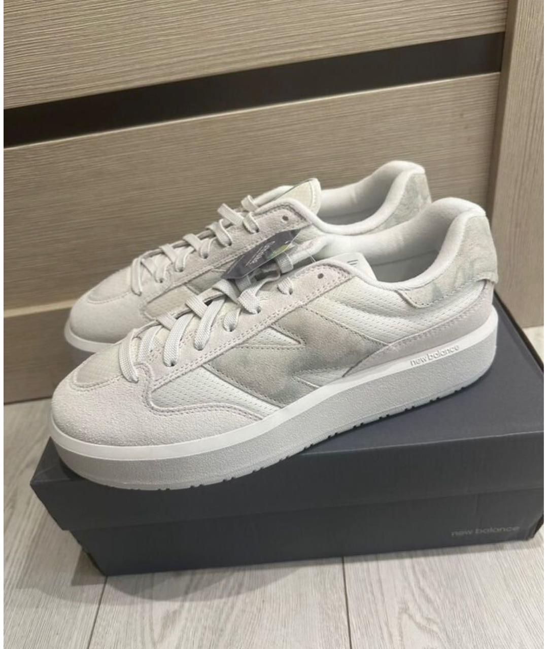 NEW BALANCE Белые замшевые низкие кроссовки / кеды, фото 5