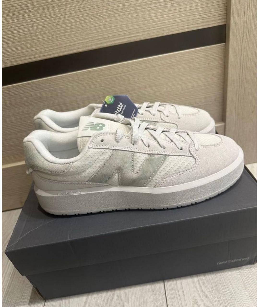 NEW BALANCE Белые замшевые низкие кроссовки / кеды, фото 8