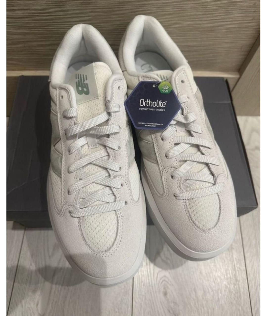 NEW BALANCE Белые замшевые низкие кроссовки / кеды, фото 2