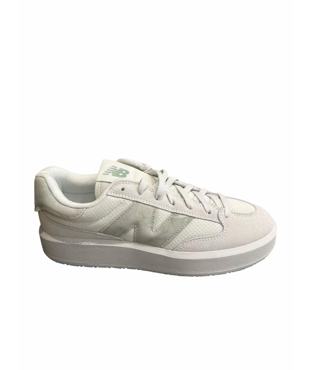 NEW BALANCE Белые замшевые низкие кроссовки / кеды, фото 1