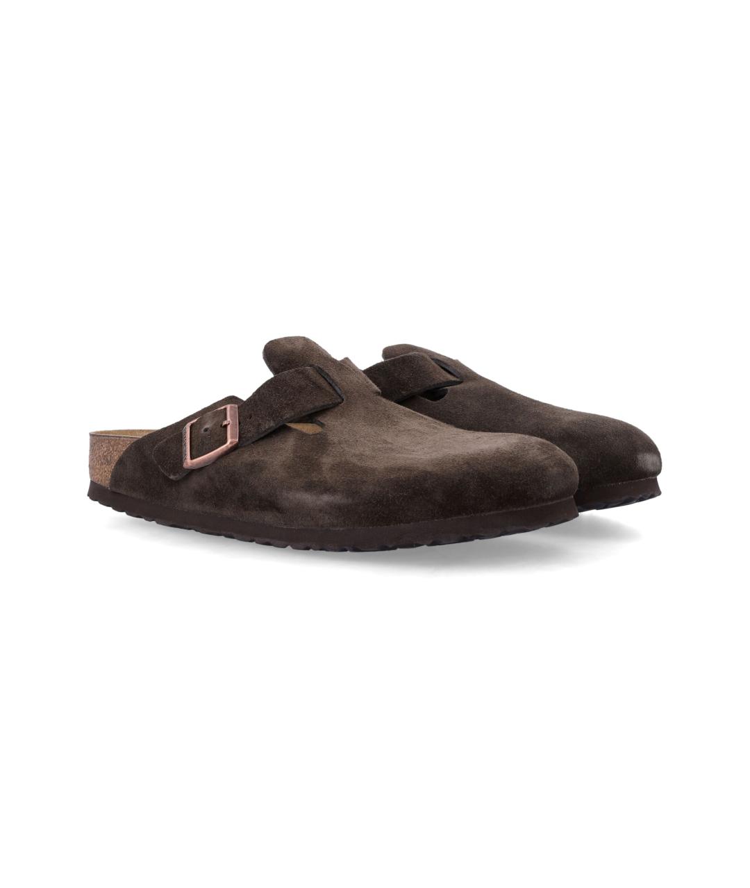BIRKENSTOCK Коричневые замшевые сабо, фото 2