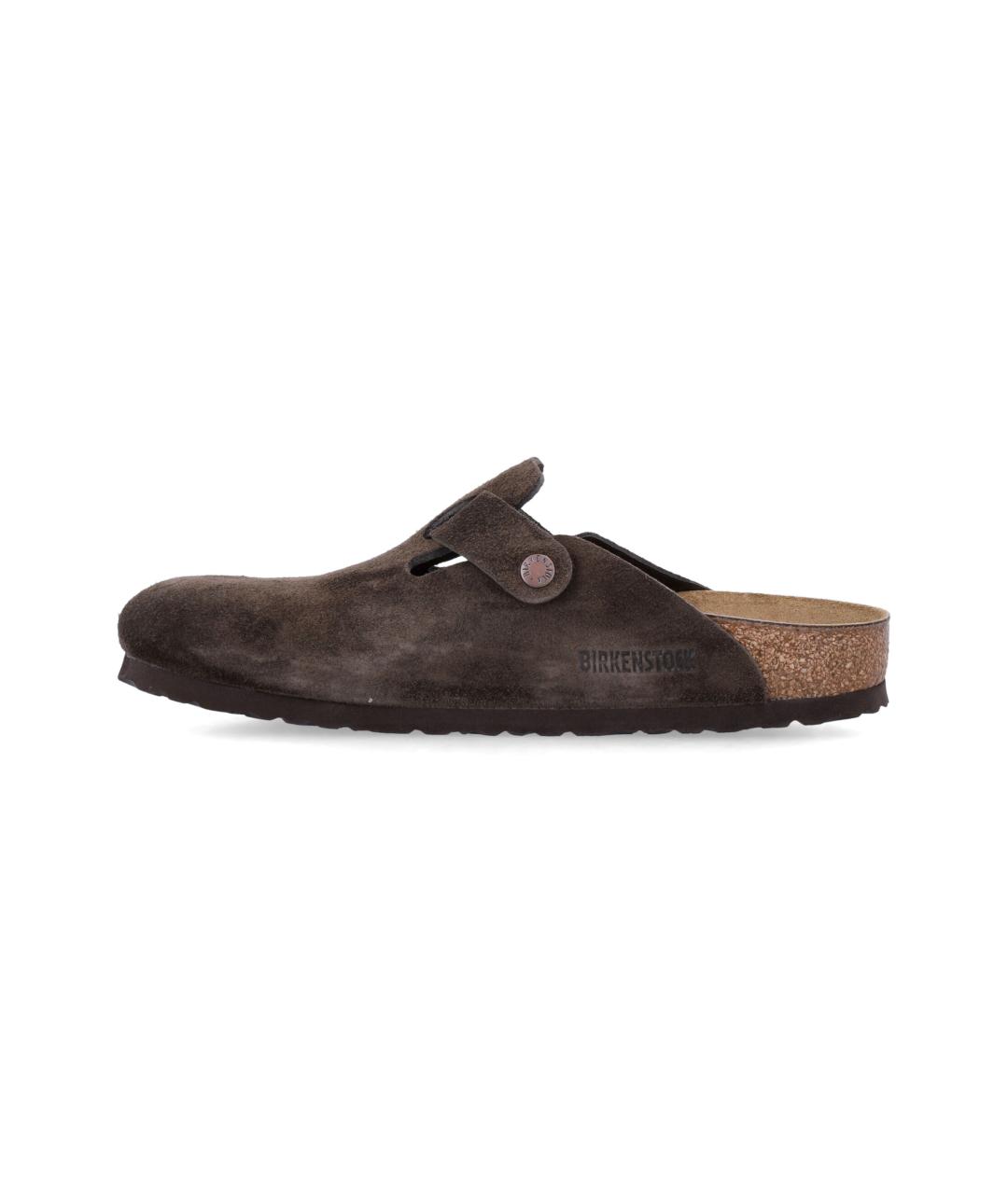 BIRKENSTOCK Коричневые замшевые сабо, фото 3
