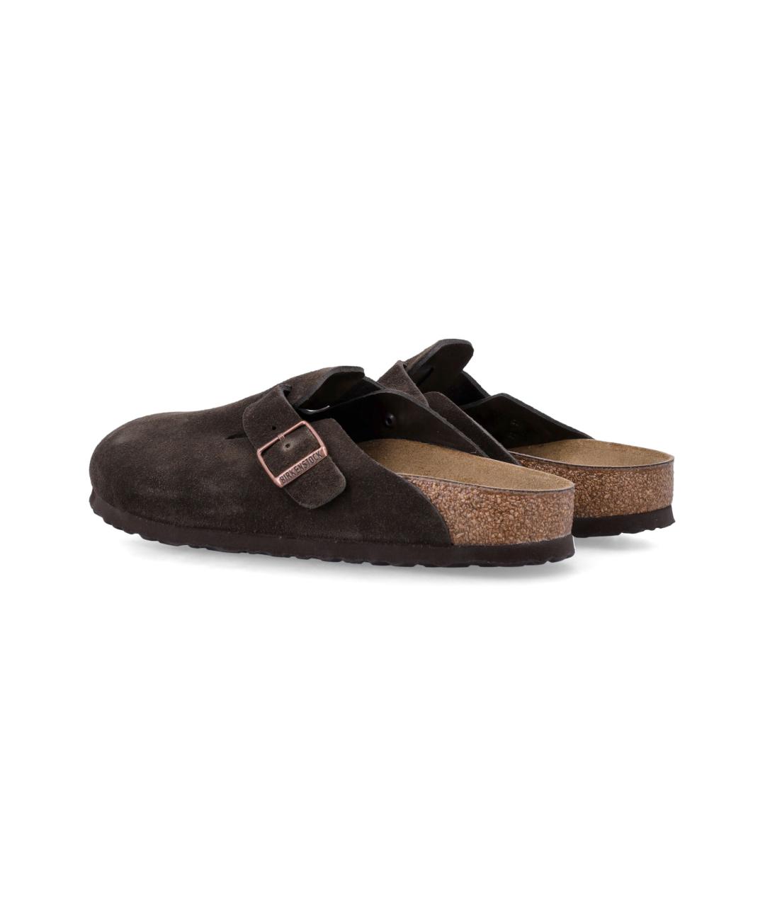 BIRKENSTOCK Коричневые замшевые сабо, фото 4