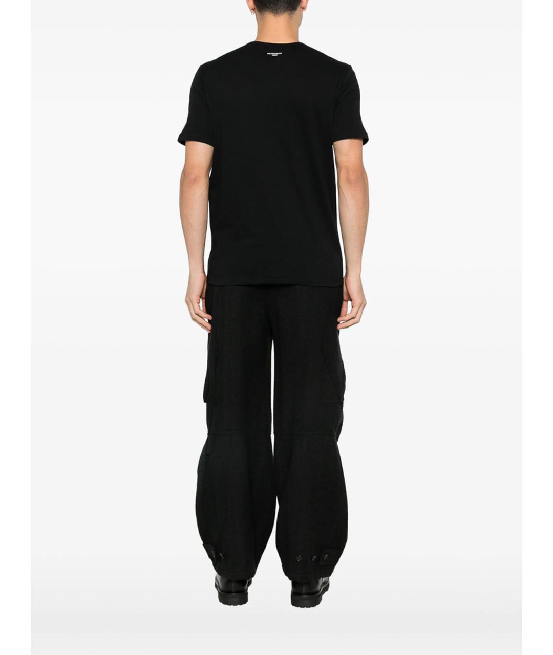 ANN DEMEULEMEESTER Черная хлопковая футболка, фото 3