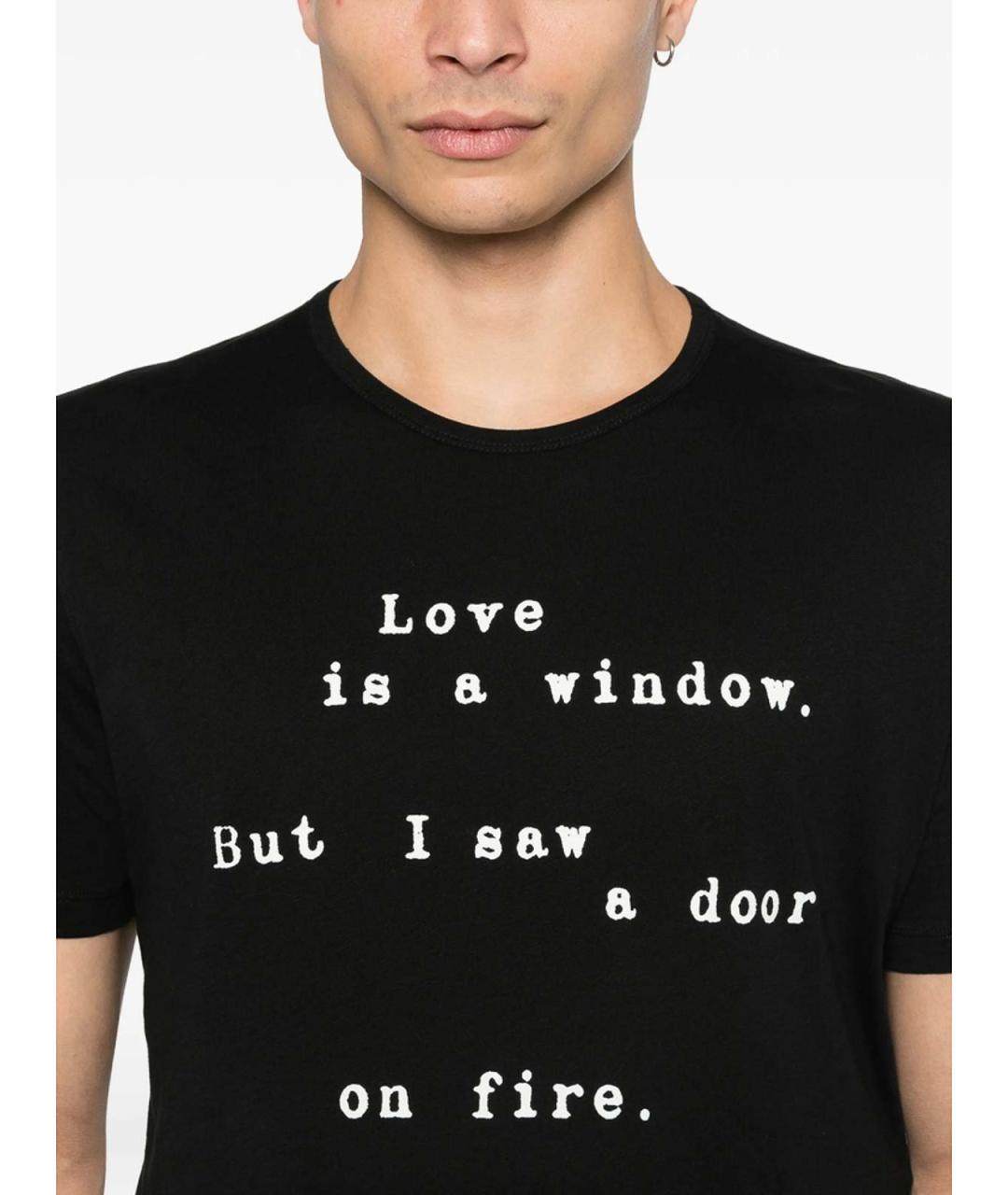 ANN DEMEULEMEESTER Черная хлопковая футболка, фото 4