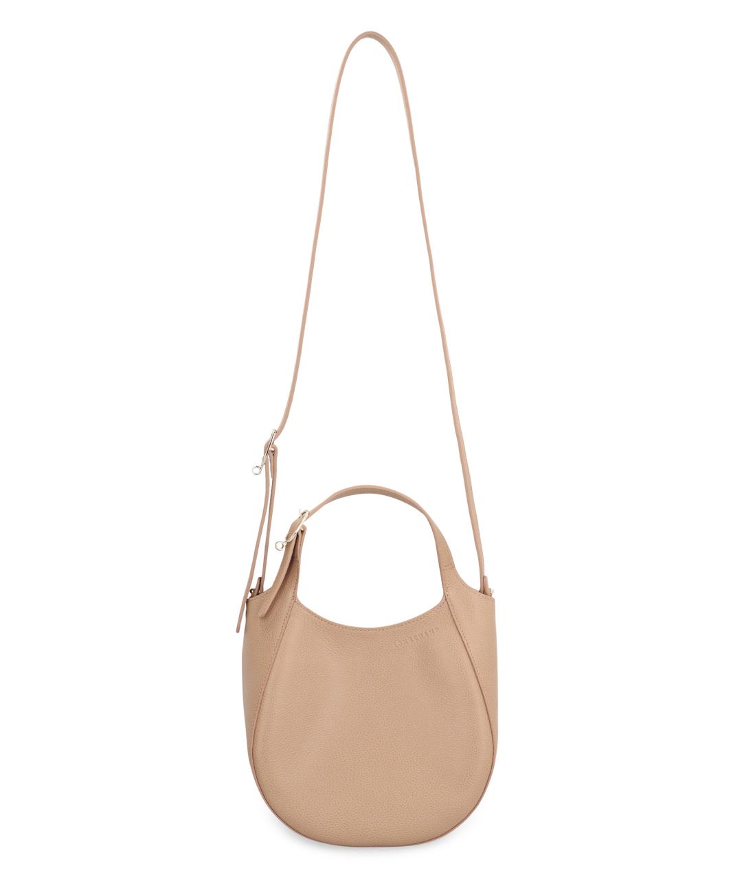 LONGCHAMP Бежевая кожаная сумка через плечо, фото 5