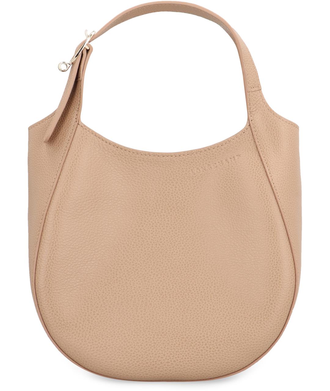 LONGCHAMP Бежевая кожаная сумка через плечо, фото 2