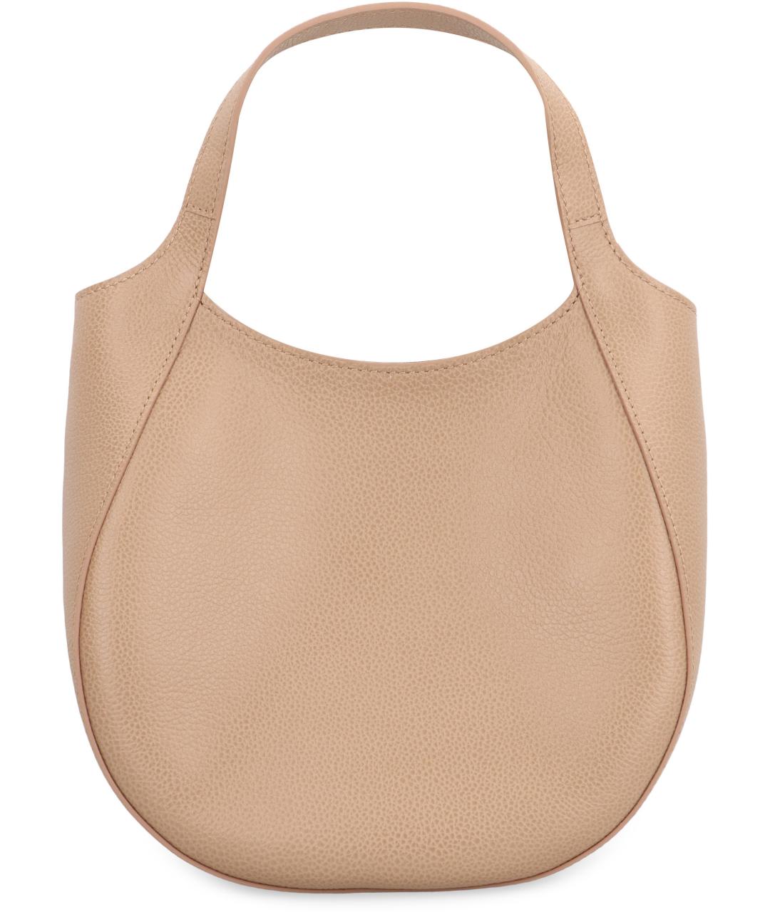 LONGCHAMP Бежевая кожаная сумка через плечо, фото 4