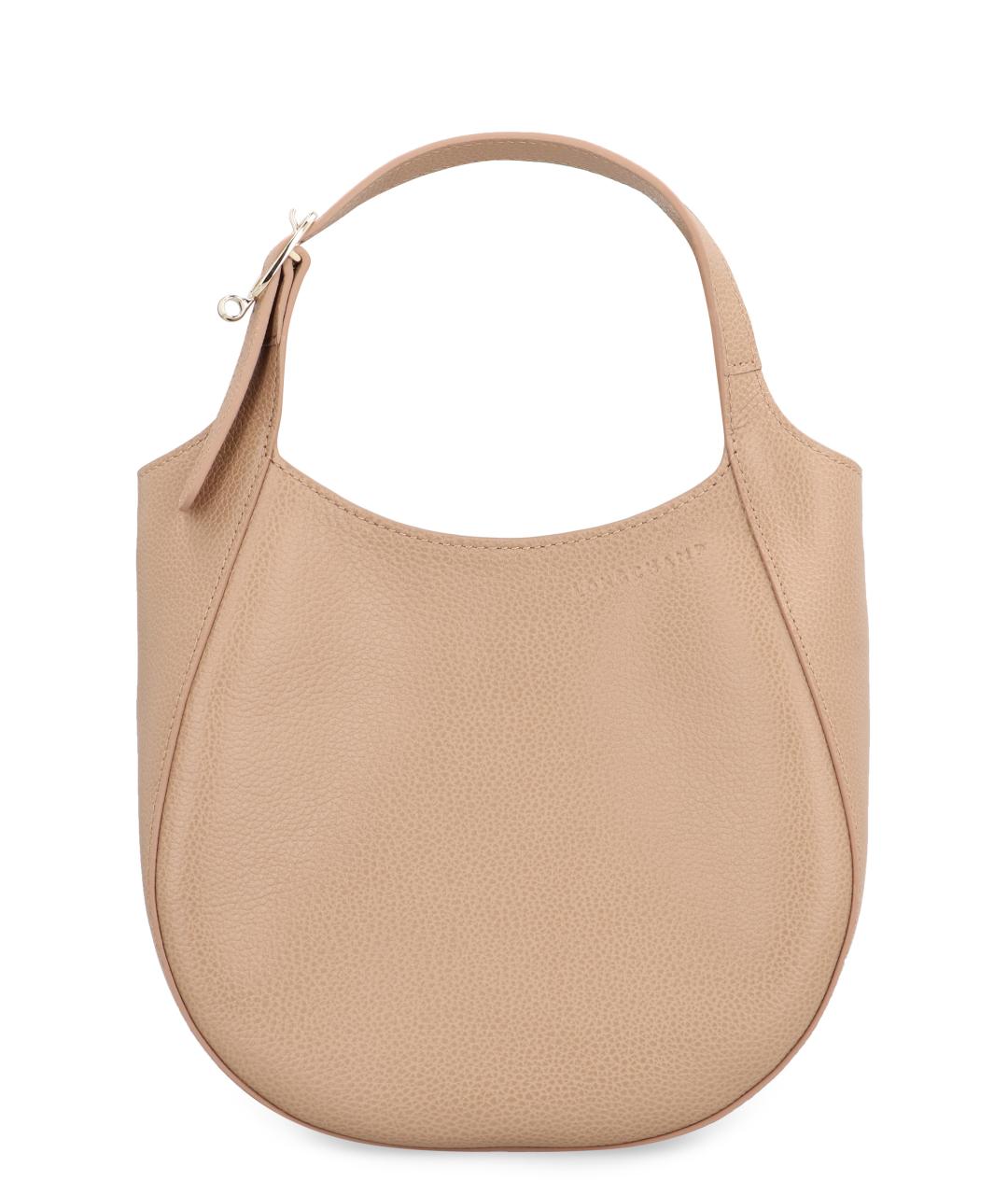 LONGCHAMP Бежевая кожаная сумка через плечо, фото 1