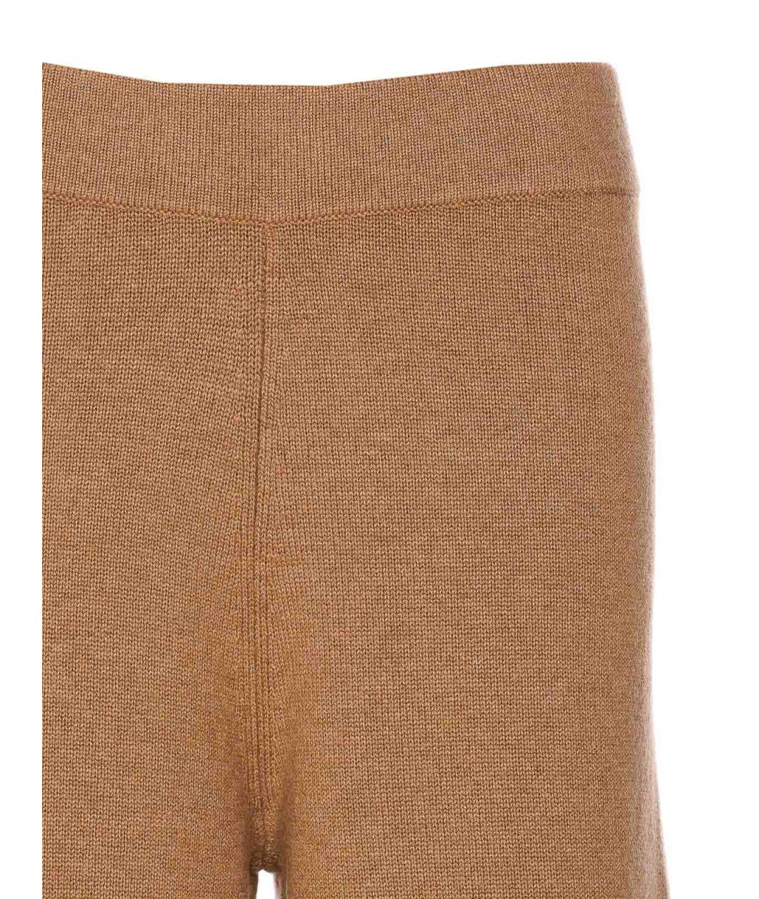MAX MARA STUDIO Коричневые кашемировые брюки широкие, фото 4