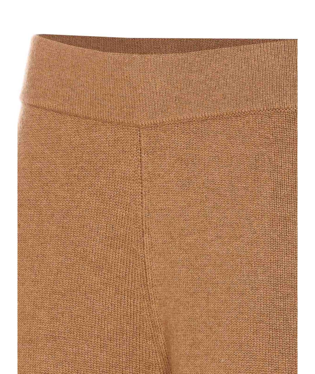 MAX MARA STUDIO Коричневые кашемировые брюки широкие, фото 3