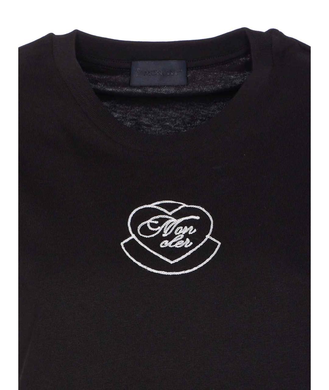 MONCLER Синяя хлопковая футболка, фото 4
