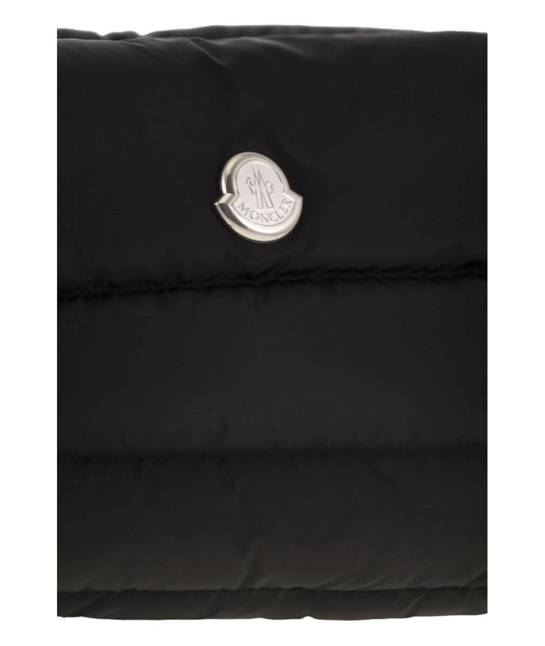 MONCLER Черная синтетическая сумка с короткими ручками, фото 4