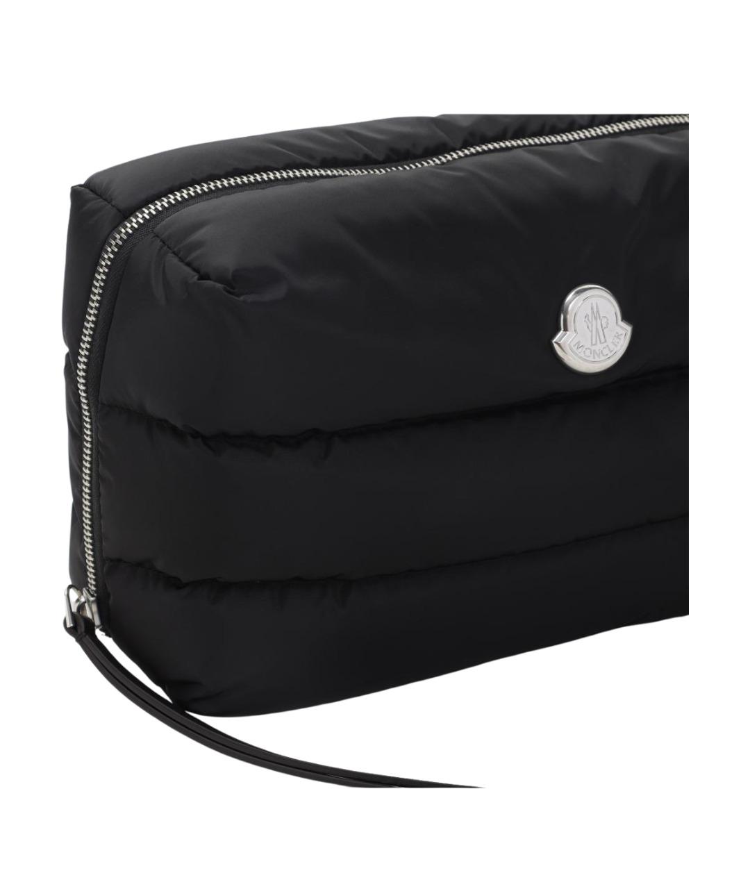 MONCLER Черная синтетическая сумка с короткими ручками, фото 3