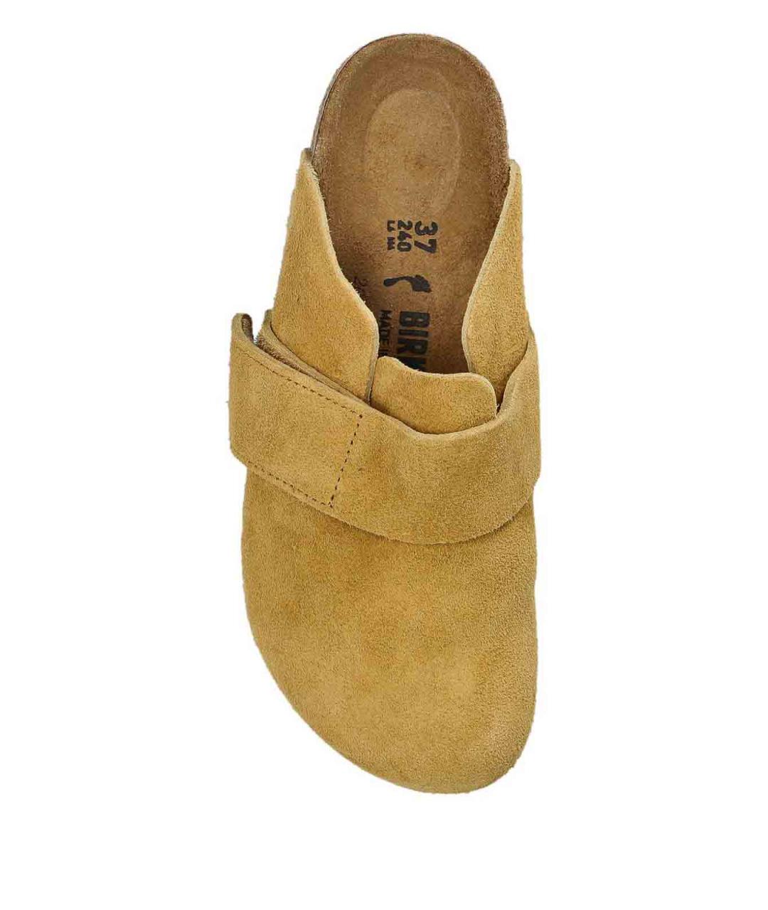 BIRKENSTOCK Желтые замшевые сабо, фото 4