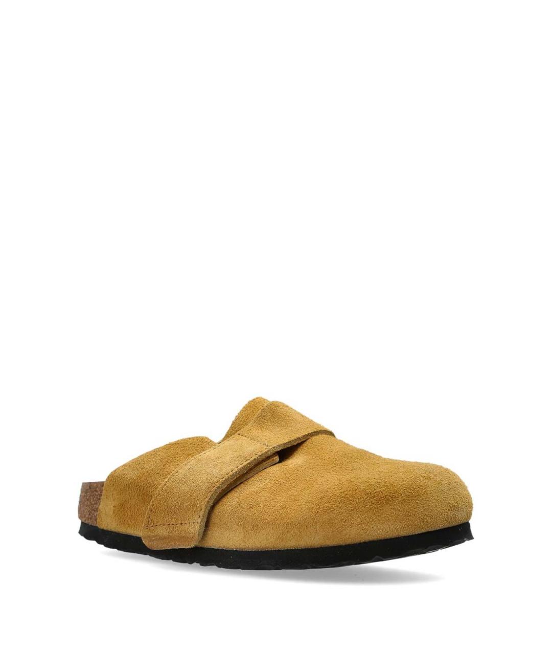 BIRKENSTOCK Желтые замшевые сабо, фото 3