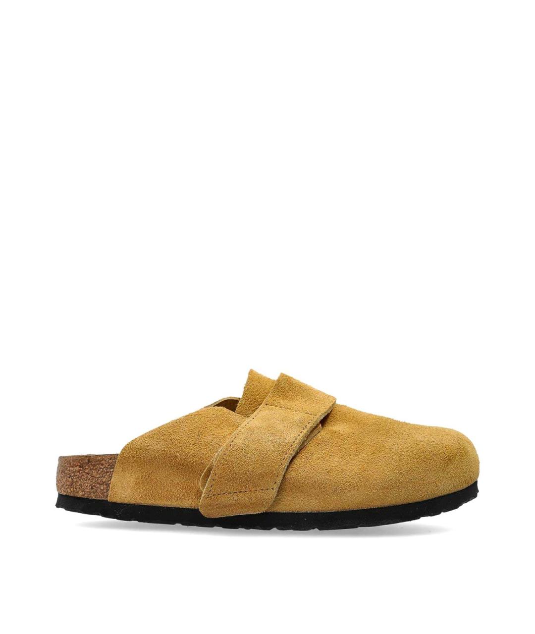 BIRKENSTOCK Желтые замшевые сабо, фото 1