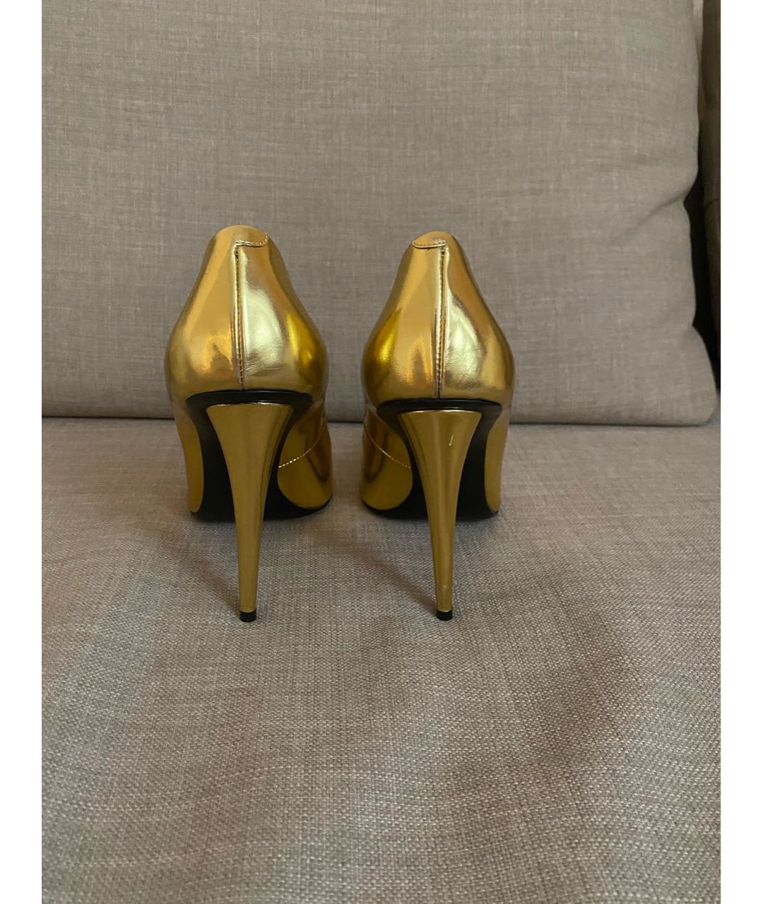 GIUSEPPE ZANOTTI DESIGN Золотые кожаные туфли, фото 4