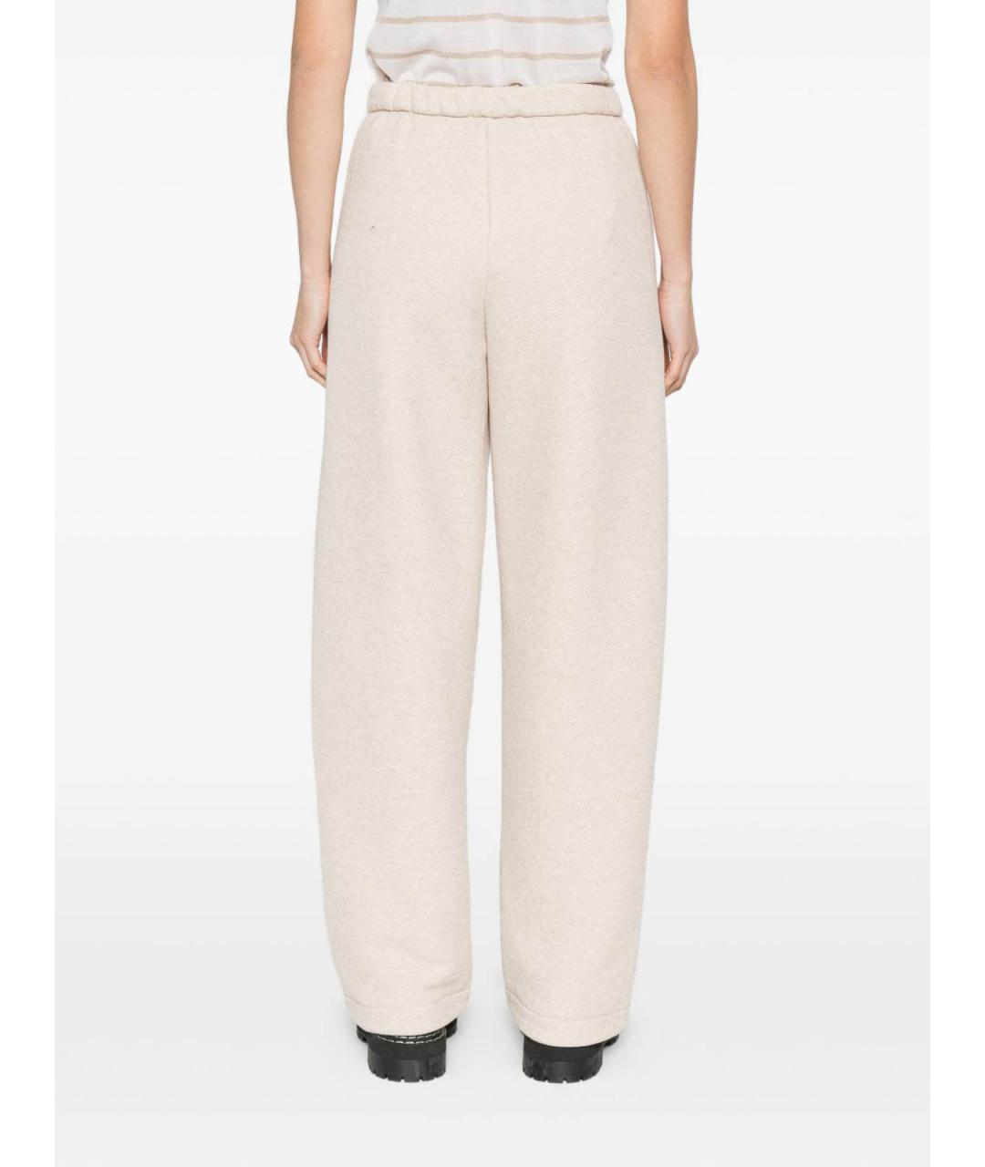 MAX MARA Белые хлопковые прямые брюки, фото 5