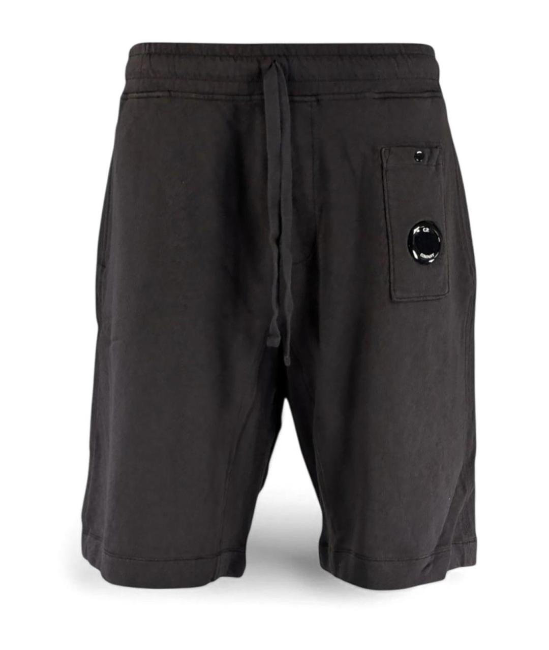 CP COMPANY Черные хлопковые шорты, фото 1