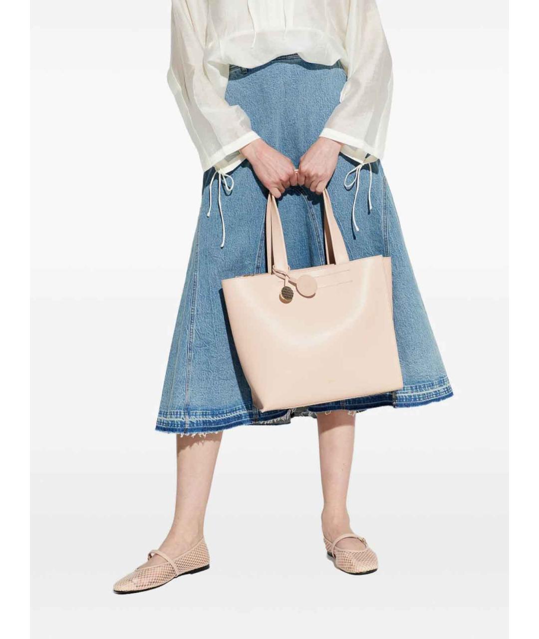 FURLA Розовая кожаная сумка тоут, фото 2