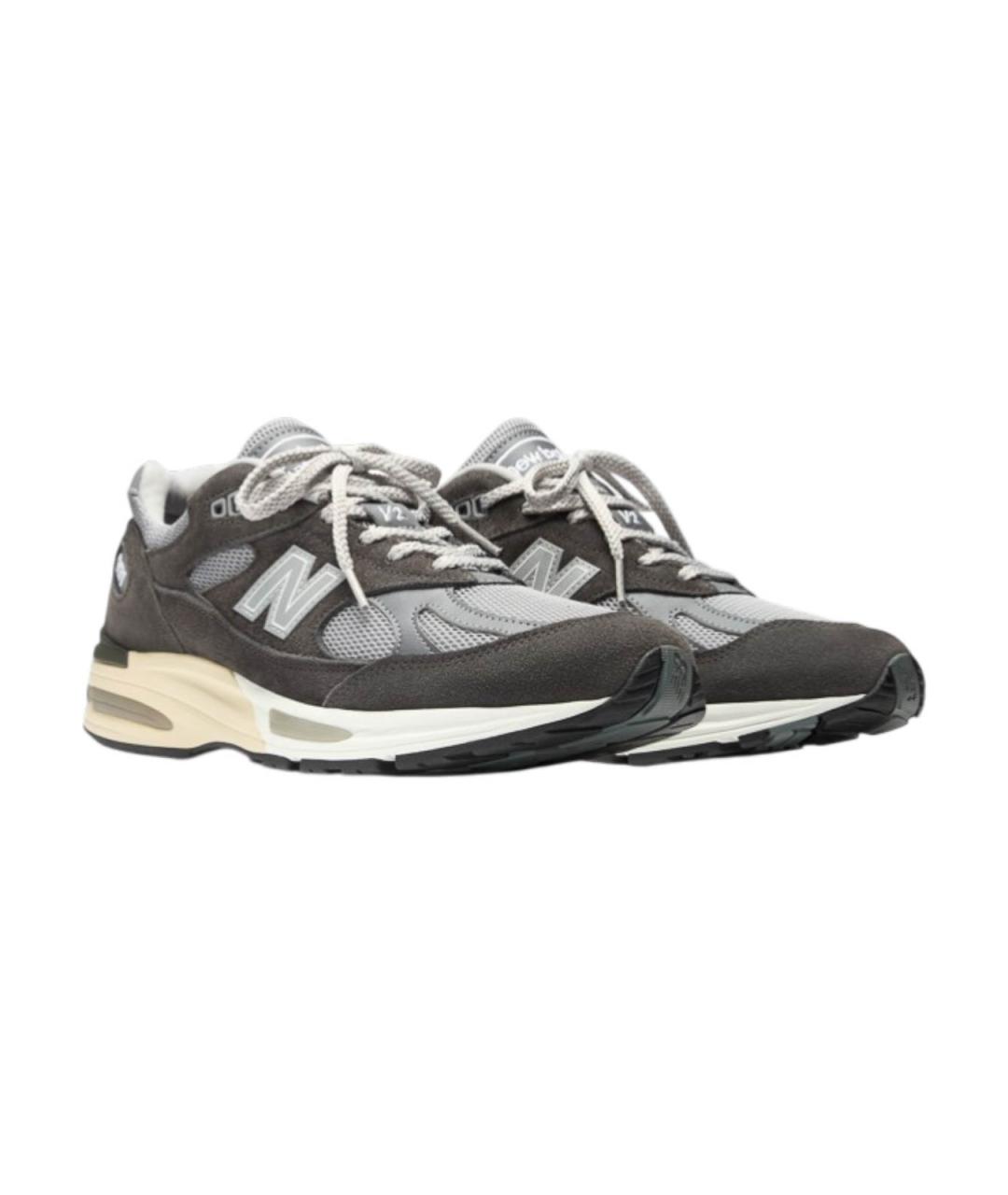 NEW BALANCE Серые замшевые низкие кроссовки / кеды, фото 3
