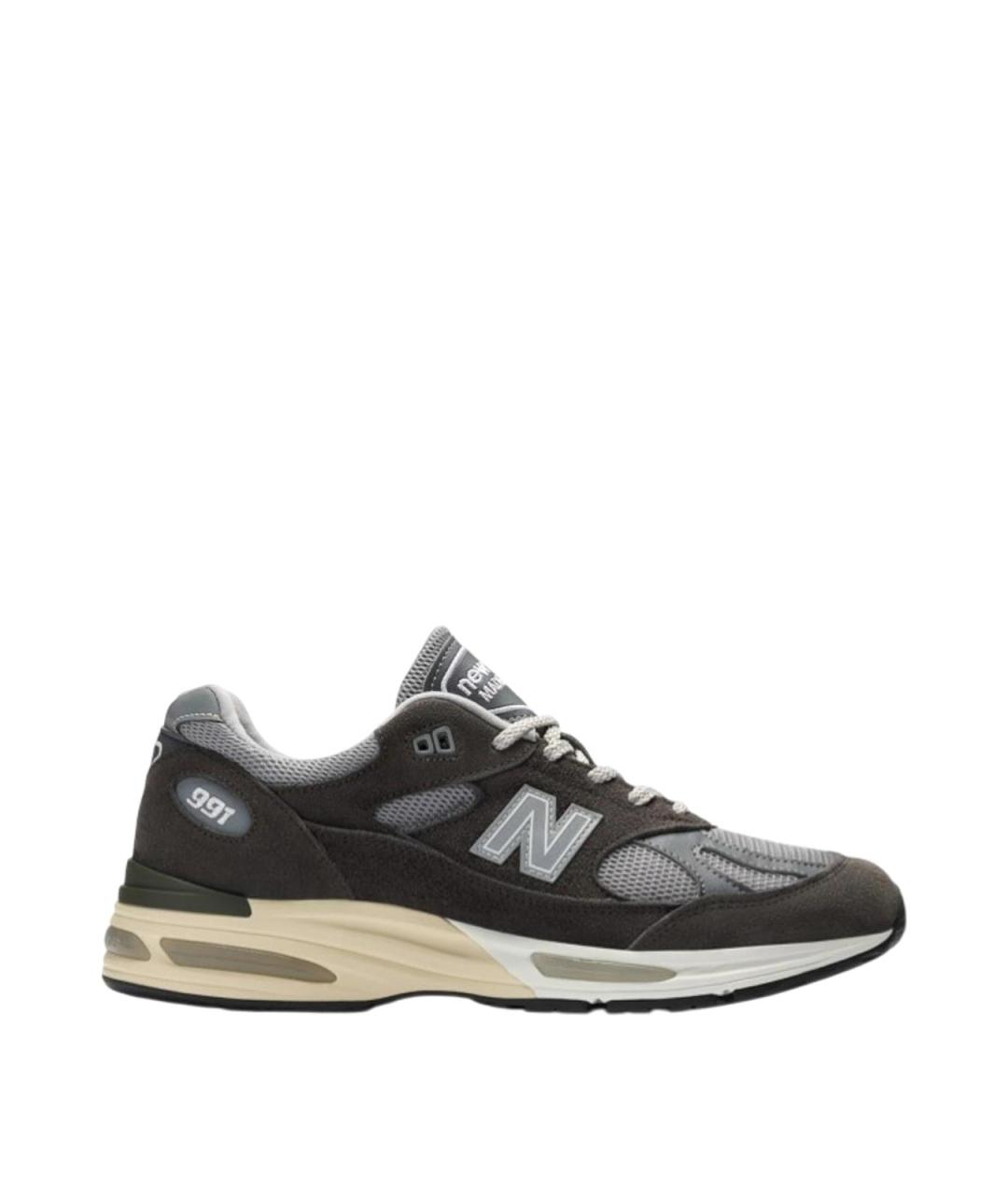 NEW BALANCE Серые замшевые низкие кроссовки / кеды, фото 1