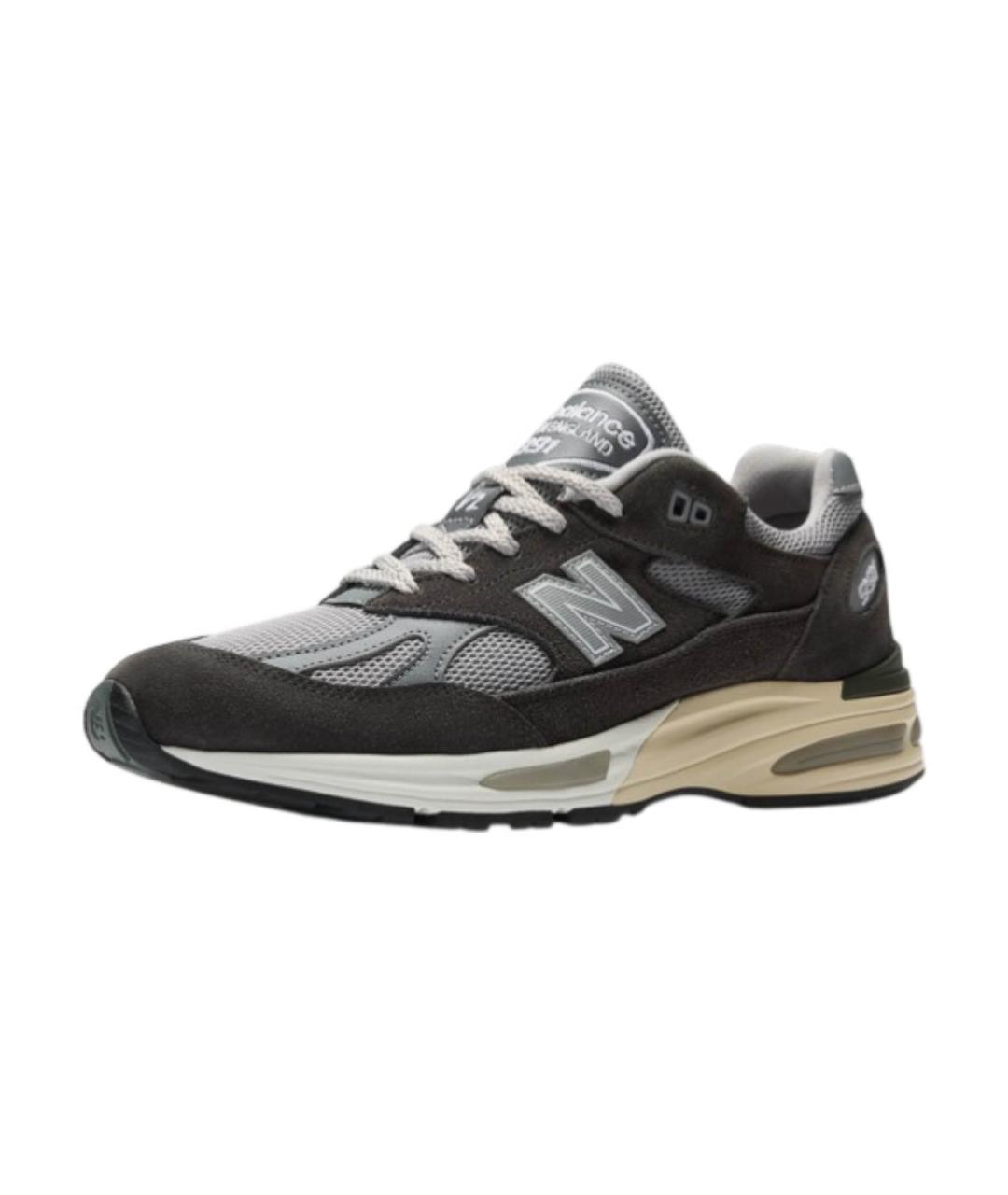 NEW BALANCE Серые замшевые низкие кроссовки / кеды, фото 2