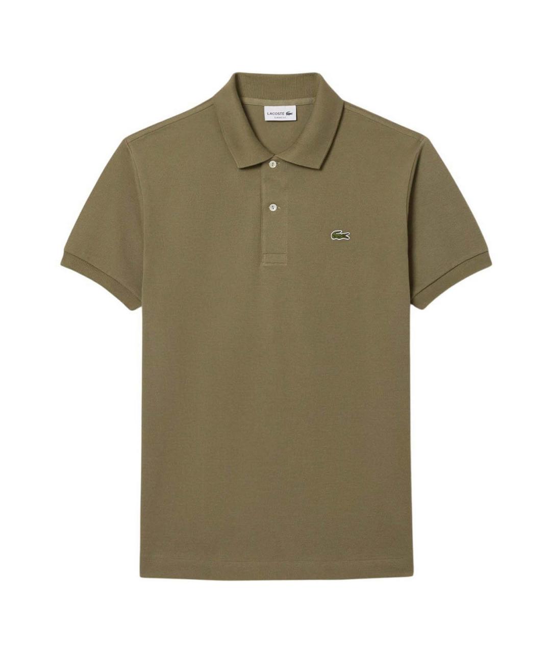 LACOSTE Коричневое хлопковое поло с коротким рукавом, фото 1